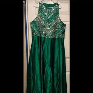 Green party dress
